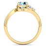 Aquamarine Ring: 1 1/4 Carat Aquamarine and Diamond Ring Image-3