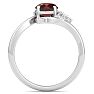 Garnet Ring: 2 Carat Garnet and Diamond Ring Image-3