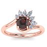Garnet Ring: 2 Carat Garnet and Diamond Ring Image-1