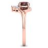Garnet Ring: 2 Carat Garnet and Diamond Ring Image-4