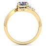1-1/4 Carat Round Shape Mystic Topaz Ring With Marquise Crown In 14 Karat Yellow Gold Image-3