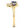 1-1/4 Carat Round Shape Mystic Topaz Ring With Marquise Crown In 14 Karat Yellow Gold Image-4