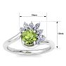 Peridot Ring: 1 1/4 Carat Peridot and Diamond Ring Image-5
