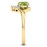 Peridot Ring: 1 1/4 Carat Peridot and Diamond Ring Image-4