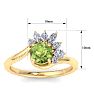 Peridot Ring: 1 1/4 Carat Peridot and Diamond Ring Image-5
