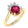 Ruby Ring: 1 1/4 Carat Ruby and Diamond Ring Image-2