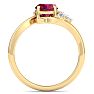 Ruby Ring: 1 1/4 Carat Ruby and Diamond Ring Image-3