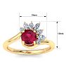 Ruby Ring: 1 1/4 Carat Ruby and Diamond Ring Image-5