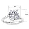 1 1/4 Carat Diamond Engagement Ring With Marquise Halo Crown In 14K White Gold Image-5