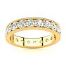 1 Carat Round Diamond Milgrain Eternity Ring In 14 Karat Yellow Gold, Ring Size 4.5 Image-1