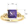 Amethyst Ring: 1 1/2 Carat Amethyst Ring Image-5