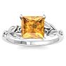 Citrine Ring: 1 1/2 Carat Citrine Ring Image-1