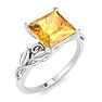 Citrine Ring: 1 1/2 Carat Citrine Ring Image-2