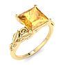 Citrine Ring: 1 1/2 Carat Citrine Ring Image-2