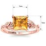 Citrine Ring: 1 1/2 Carat Citrine Ring Image-5