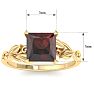 Garnet Ring: 1 1/2 Carat Garnet Ring Image-5