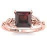 Garnet Ring: 1 1/2 Carat Garnet Ring Image-1