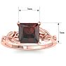 Garnet Ring: 1 1/2 Carat Garnet Ring Image-5