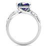 1-1/2 Carat Princess Shape Mystic Topaz Ring In 14 Karat White Gold Image-3