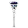 1-1/2 Carat Princess Shape Mystic Topaz Ring In 14 Karat White Gold Image-4