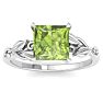 Peridot Ring: 1 1/2 Carat Peridot Ring Image-1