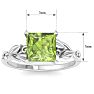 Peridot Ring: 1 1/2 Carat Peridot Ring Image-5