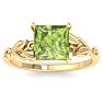 Peridot Ring: 1 1/2 Carat Peridot Ring Image-1