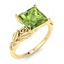 Peridot Ring: 1 1/2 Carat Peridot Ring Image-2