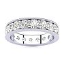 1 3/4 Carat Round Diamond Milgrain Eternity Ring In 14 Karat White Gold, Ring Size 4 Image-1