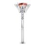 1-1/2 Carat Cushion Cut Morganite and Diamond Ring In 14K White Gold Image-4