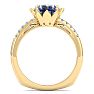 1-1/2 Carat Cushion Shape Mystic Topaz Ring and Diamonds In 14 Karat Yellow Gold Image-3
