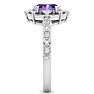 Amethyst Ring: 1 Carat Amethyst and Diamond Ring Image-4