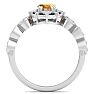Citrine Ring: 1 Carat Citrine and Diamond Ring Image-3