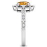 Citrine Ring: 1 Carat Citrine and Diamond Ring Image-4