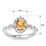 Citrine Ring: 1 Carat Citrine and Diamond Ring Image-5