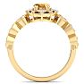 Citrine Ring: 1 Carat Citrine and Diamond Ring Image-3