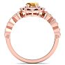 Citrine Ring: 1 Carat Citrine and Diamond Ring Image-3