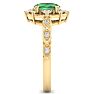 Emerald Ring: 1 Carat Emerald and Diamond Ring Image-4