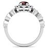Garnet Ring: 2 Carat Garnet and Diamond Ring Image-3