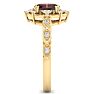 Garnet Ring: 2 Carat Garnet and Diamond Ring Image-4