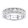 1 3/4 Carat Round Diamond Milgrain Eternity Ring In Platinum, Ring Size 4 Image-1