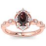 Garnet Ring: 2 Carat Garnet and Diamond Ring Image-1