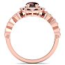 Garnet Ring: 2 Carat Garnet and Diamond Ring Image-3