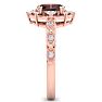 Garnet Ring: 2 Carat Garnet and Diamond Ring Image-4