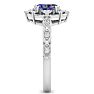 1 Carat Round Shape Mystic Topaz Ring With Diamond Halo In 14 Karat White Gold Image-4