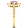 Pink Topaz Ring: 2 Carat Pink Topaz and Diamond Ring Image-4