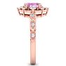 Pink Topaz Ring: 2 Carat Pink Topaz and Diamond Ring Image-4