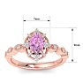 Pink Topaz Ring: 2 Carat Pink Topaz and Diamond Ring Image-5