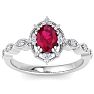Ruby Ring: 2 Carat Ruby and Diamond Ring Image-1