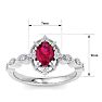 Ruby Ring: 2 Carat Ruby and Diamond Ring Image-5